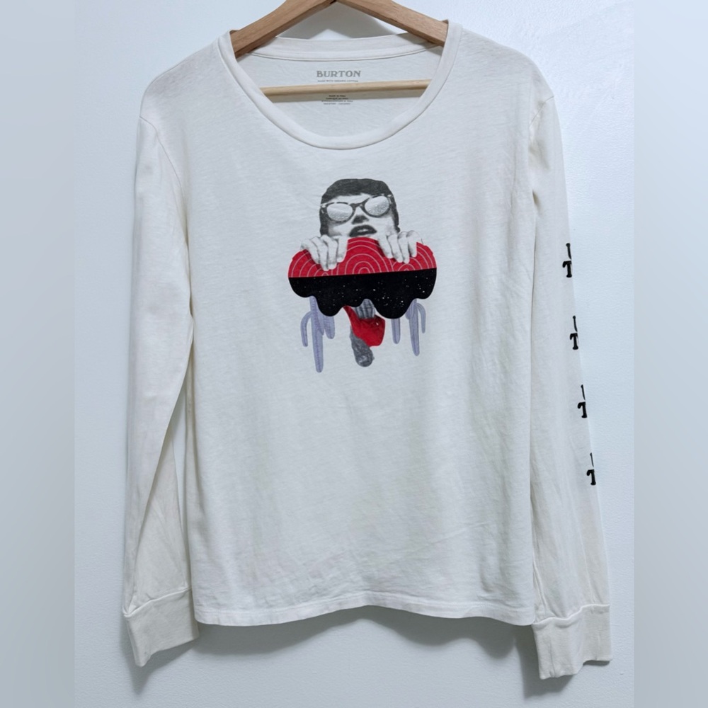 Burton White Graphic long sleeve tee